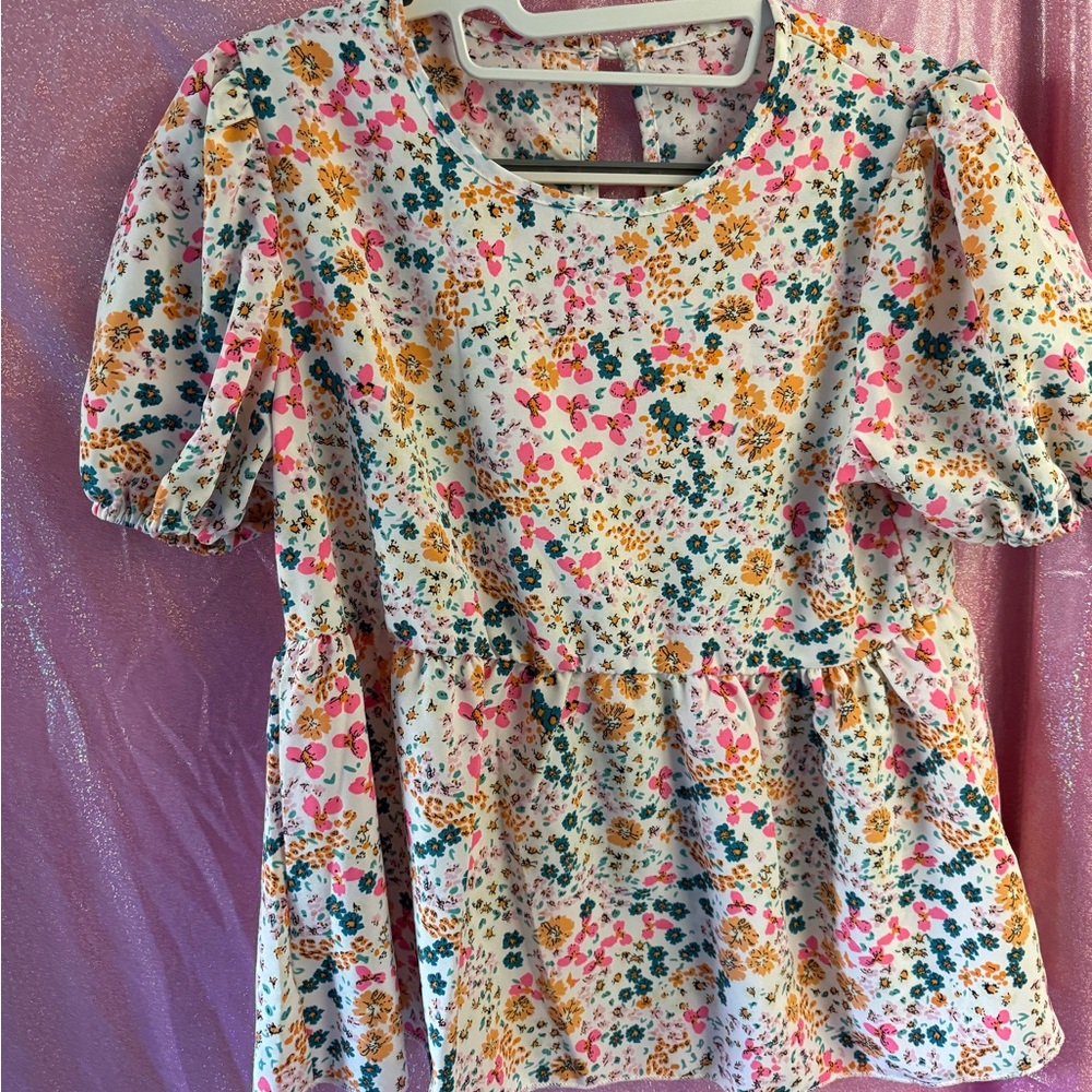 floral blouse